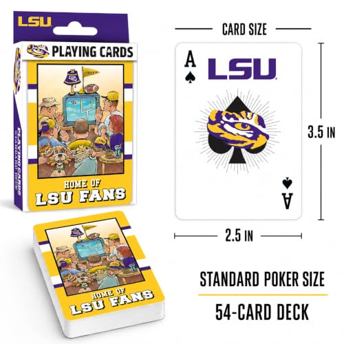 Image of Masterpieces LSU Tigers Playing Cards Deck - Official NCAA Unique Fan Merchandise - Ages 4+
