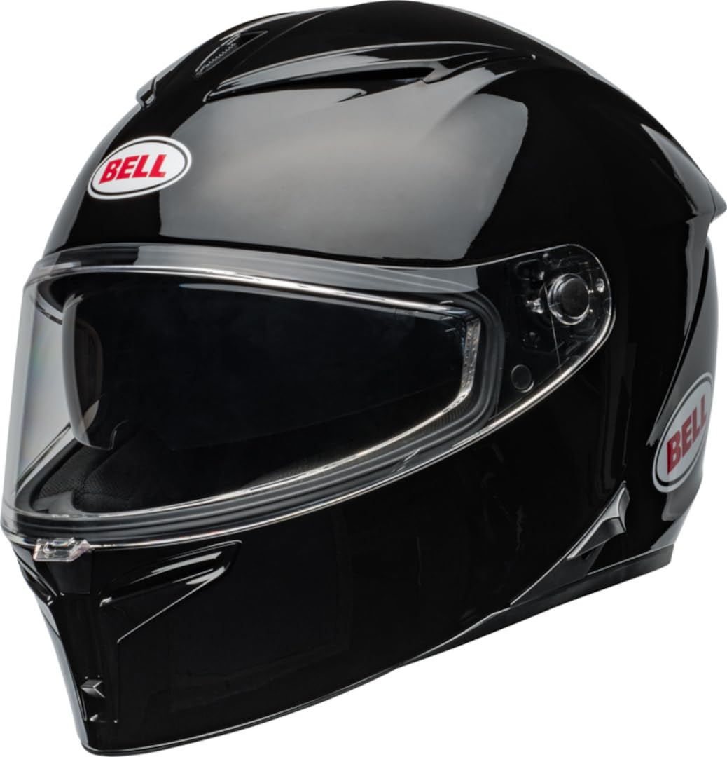 Bell Lithium Solid ECE Helmet, Integrated Sun Shield, Multi-Density EPS Liner, Clickrelease V2 Shield, Pinlock Ready, Optimum Fit, Class 1 Optics, Color: Black, Size: M