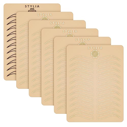 Stylia Microblading Eyebrow Practice Kit (6 PC) - Realistic 3mm Tattoo Skin, Multipurpose Fake Skin for Tattoo Artists