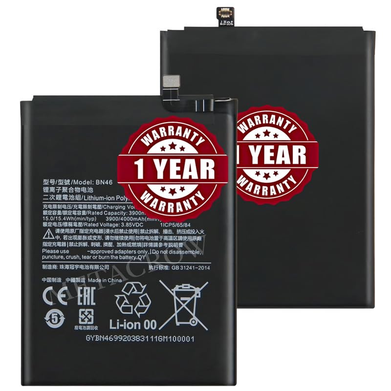 Image of Original BN46 Battery Compatible for Xiaomi Redmi Note 8 - (4000mAh) - 1 Year Warranty BC45