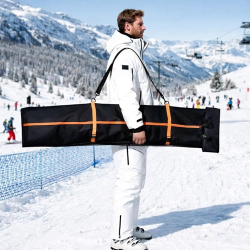 Bolsas para avión de snowboard acolchadas con compartimento de equipaje duradero 4