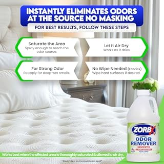 ZORBX Unscented Odor Eliminator for Strong Odor 64 oz - Used in Hospitals & Healthcare Facilities - Advanced Trusted Formula, Fast-Acting Odor Remover Spray for Dog, Cat, House & Carpet