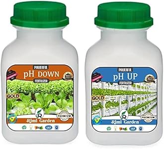 Rimi Garden® pH Up and pH Down Liquid Essential Powerful Fertilizer for hydroponic Farming (100ml + 100ml)