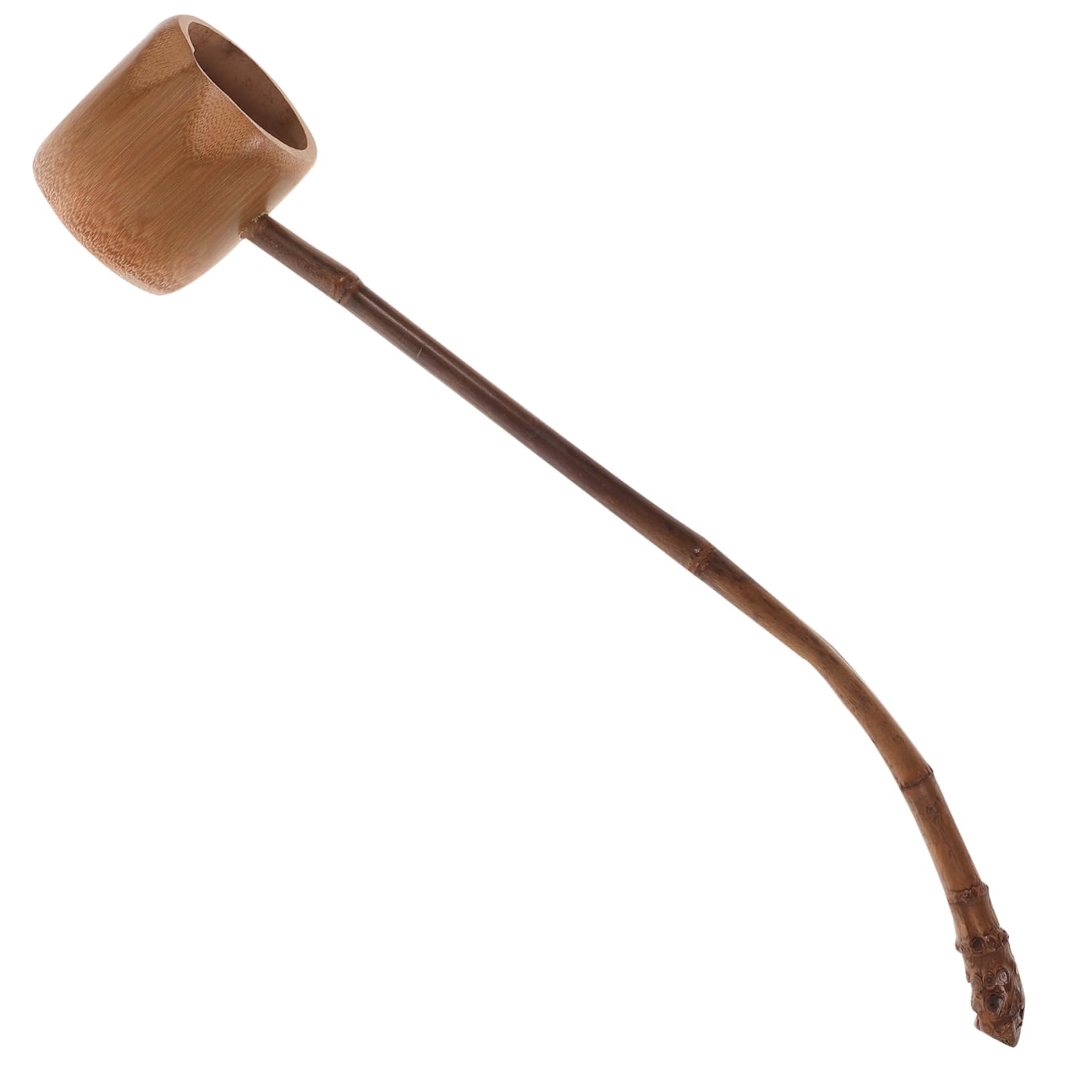 Healifty -handled Water Bailer Scoop Carbonized Ladle for Tea House Home Use Unique Texture Design Capacity Water Transfer Tool