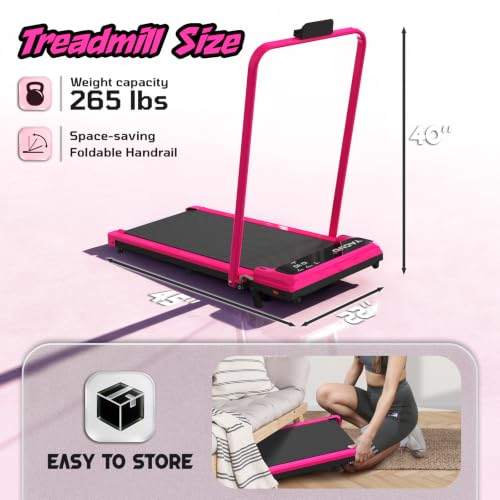 Image of Walking Pad Treadmill for Home, Incline Walking Pad with Handle Bar