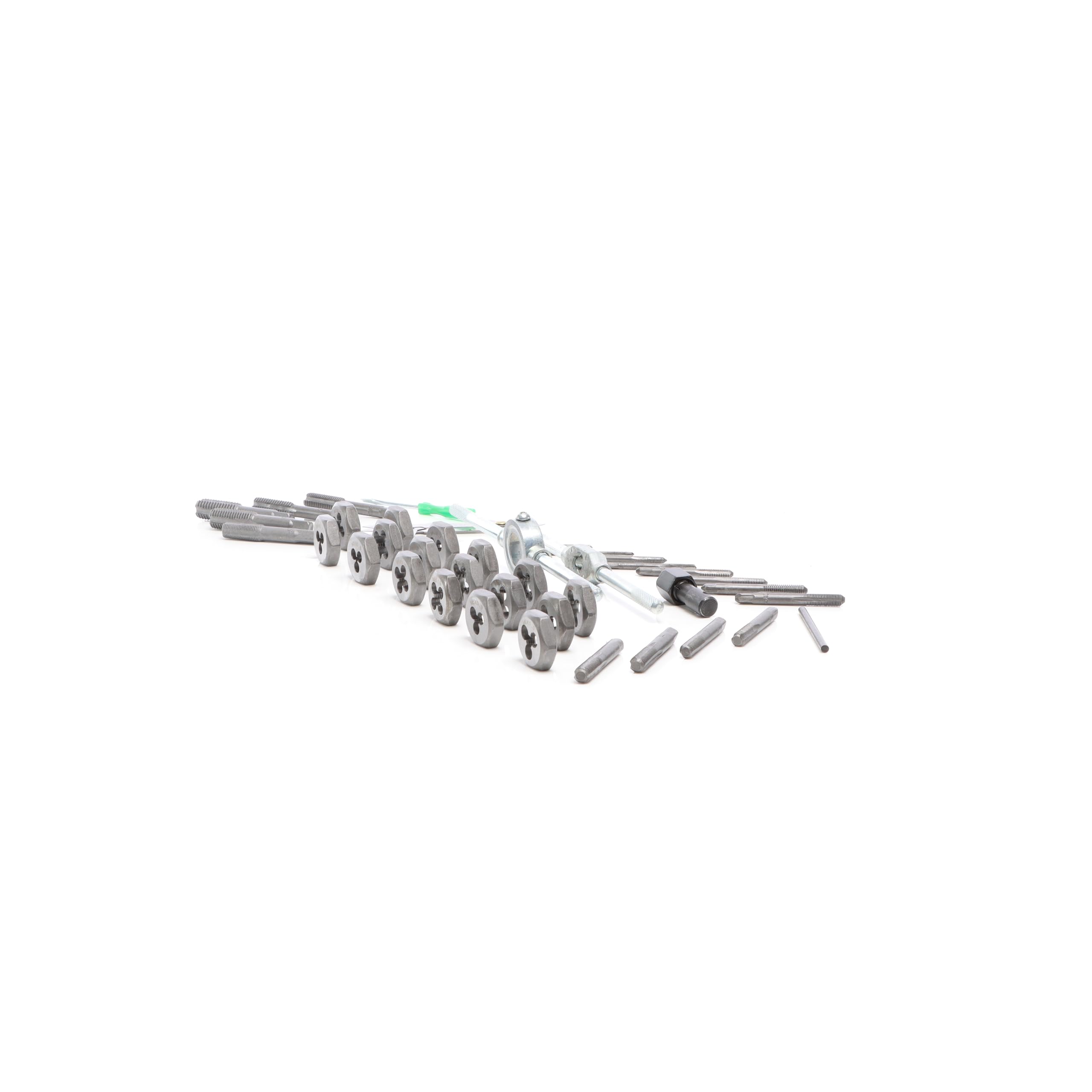 Wiltec Gewindeschneider Set 7-tlg. mit Schneidkluppe aus Stahl, Rohrschneider mit 4 Schneidköpfen, Schneideisen mit Ratschenverlängerung und Koffer