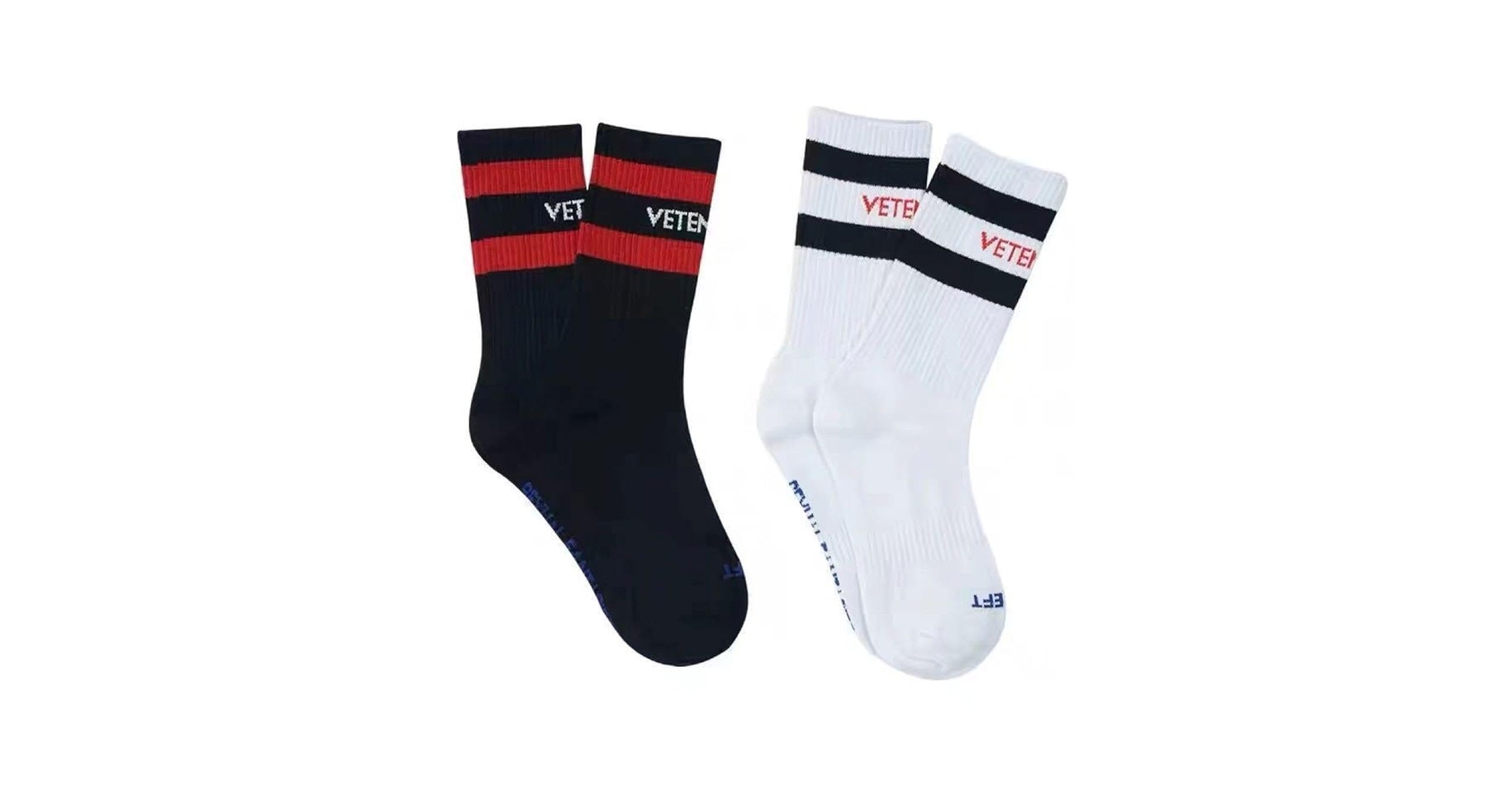 VETEMENTS ×  Socks ソックス Amazon | 2足セット vetements ヴェトモン ソックス 靴下 黒 白