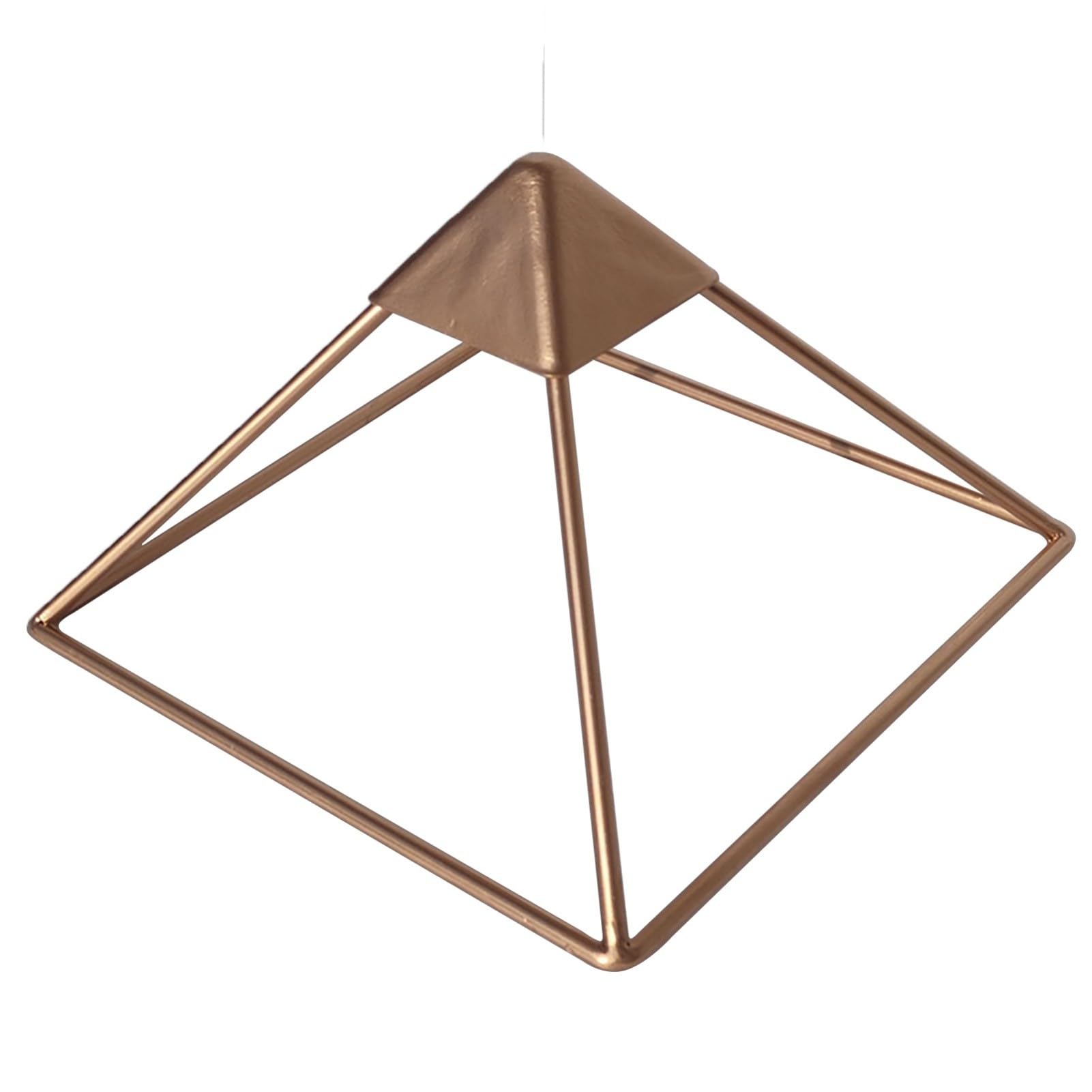 Piramide in Rame Puro con Copertura Traspirante e Sfera con Gancio – Piramide per Meditazione, Mindfulness, Yoga, Decorazione Feng Shui e Carica dei Cristalli
