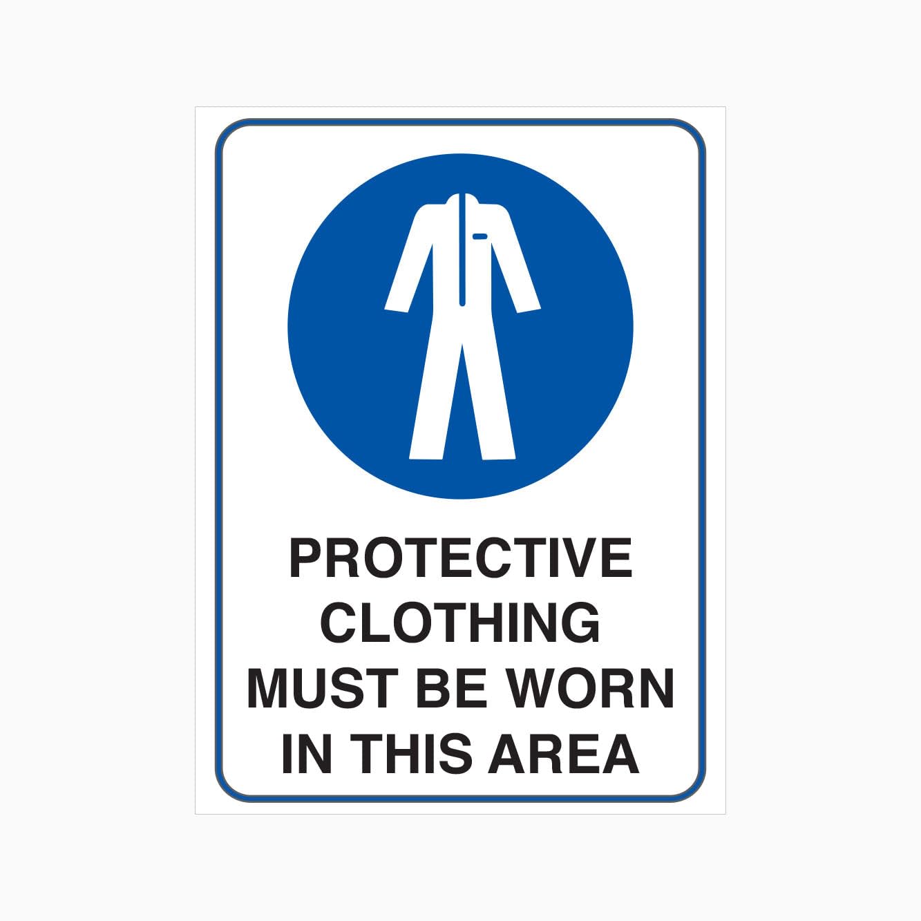 PROTECTIVE CLOTHING MUST BE WORN IN THIS AREA Sign Workplace Metal Tin Sign 8 x 12 inch for Industrial & Commercial Series
