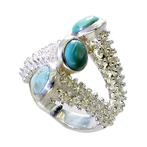 Bague turquoise argent véritable au style bohème chic pour le quotidien