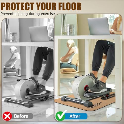 Image of TOBWOLF Non-Slip Workout Mat for Ellipse Leg Exerciser, Ellipse Machine Mat, Exercise Mat for Under Desk Ellipticals, Suitable for Electric Seated Foot Pedal Exerciser, Stability & Floor Protection