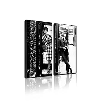 額絵　2枚セット Amazon.co.jp: アートパネル 2枚セット 飾り絵 白黒 ポスター