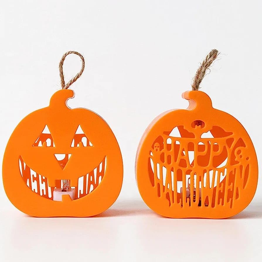 Lanterna De Mão Halloween - Abóbora com Luzes