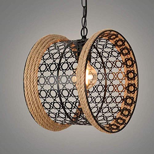 Lustre rétro en corde pour salon artistique et décoration de loft