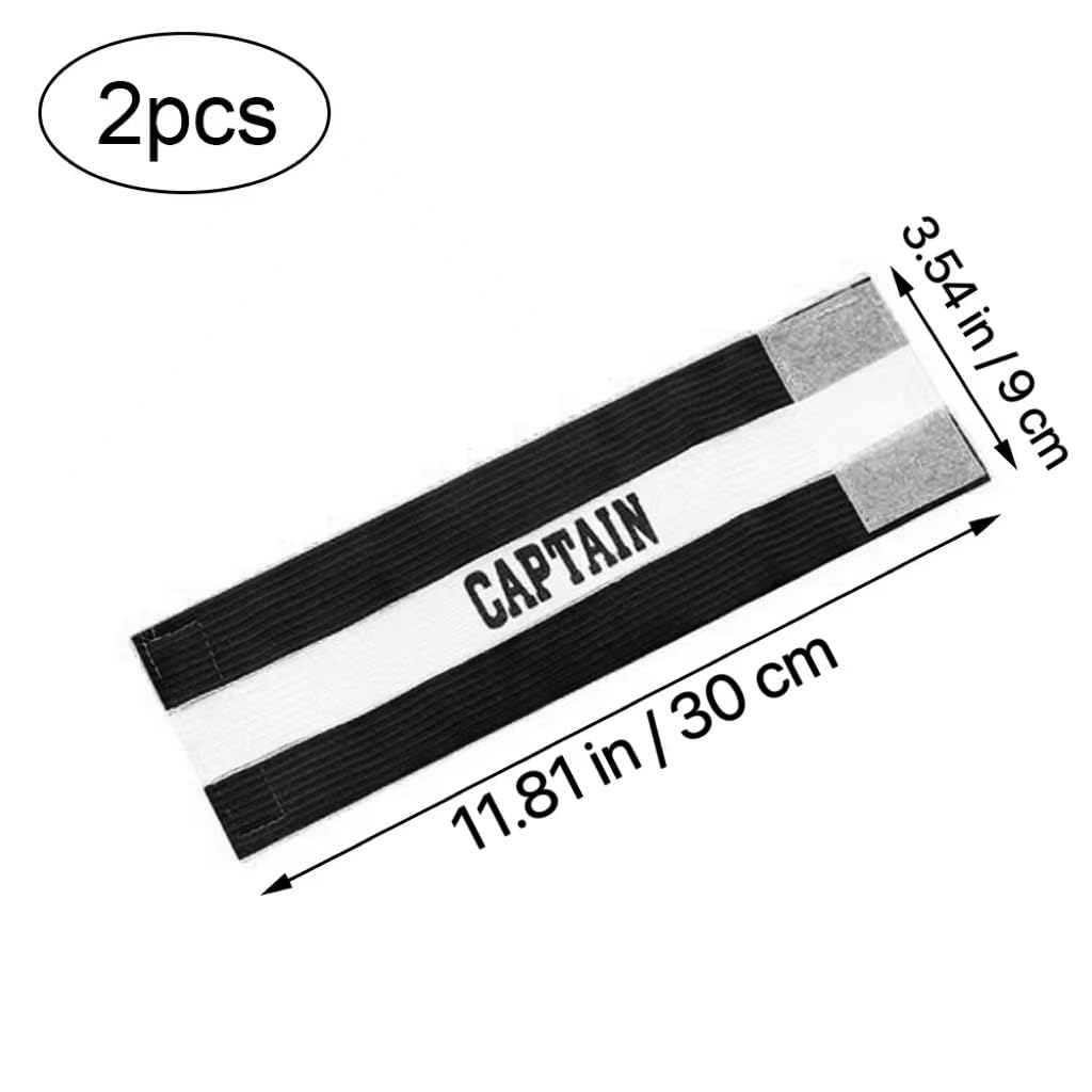 BAIWANLCH 2 Pcs Captain Arm Bands for Soccer Training Unisex-Youth Captains Arm Band Adjustable Captain Armband for Football for Youth and Adult