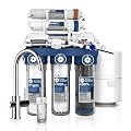 Crudetea Level 6 RO Reverse Osmosis Filtration System—Under-Sink Water Purifier + 6 Filter Cartridges (Includes Faucet and Storage Tank), Featuring pH Adjustment and Mineral Replenishment, 100 GDP