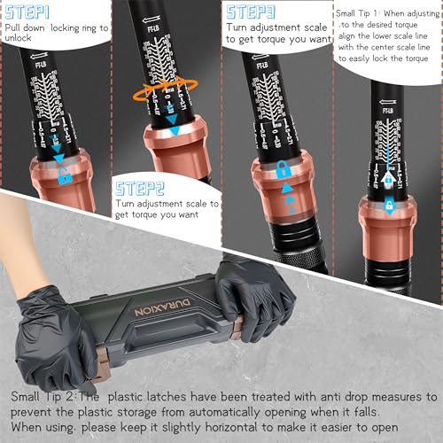 Image of Torque Wrench 3 /8-Inch Drive Dual Range Scales 10-110 Ft-Lb /13.56-149.14Nm | ±3% Precision, 72 tooth Dual-direction Torque Wrenches for Bike, Motorcycle and Car Repair