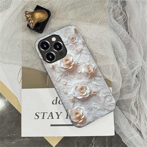 Coque iPhone 16 Pro Max motif dentelle florale, une idée cadeau chic - 4