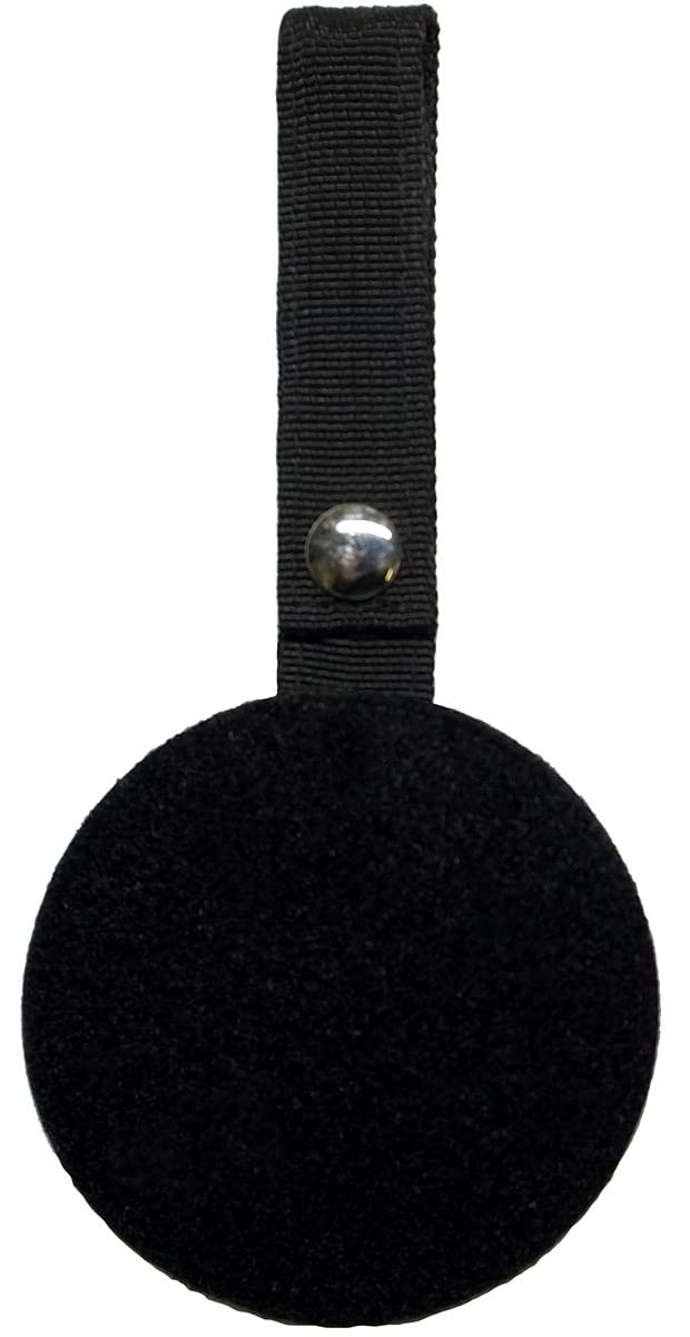 自衛隊グッズ ワッペンホルダー 両面ベルクロ バッグ等にワッペンが付けられる 丸形 (ブラック 10cm)「燦吉 SANKICHI」