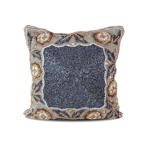 Linen Clubs Beaded Pillow Cover Cover