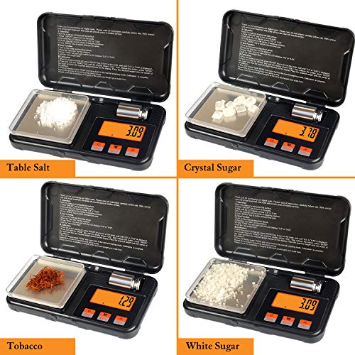 Digital Scale, Lan Sheng 200G X 0.01G Gram Scale With Pocket Size, 50G Calibration Weight,6 Units Conversion, Lcd Back-Lit Display, Use For Jewelry/Medicine/Food/Powder/Weed(Battery Included) #TOP2