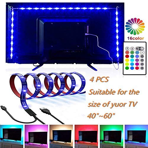 CINLITEK LED Strip Lights, LED TV Backlight 6.56ft for 40-60in Television USB TV
