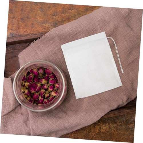 100 bolsas saquito con cordón para té y especias 8x10 cm miniatura 6
