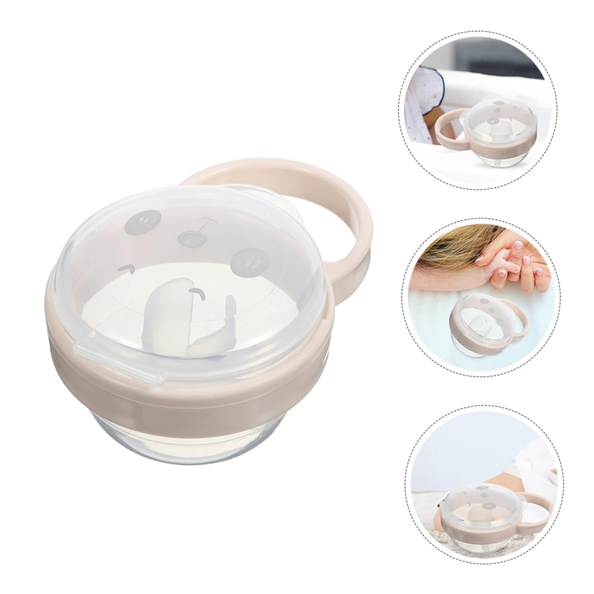 TOYANDONA 5piezas Portachupete Portátil Para Viajes Estuche Compacto De Protección Para Chupetes De Diseño Adorable y Práctico Para Mantener La Higiene Del Chupete Cualquier Lugar