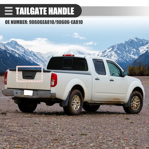 Motoforti Tailgate Door Handle for Nissan Frontier 05-14 Black Rear by Motoforti - Used condition - Image 2