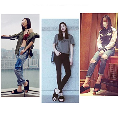 Par de chinelos sem cadarço confortáveis e fofos chinelos femininos chinelos de pelúcia confortáveis