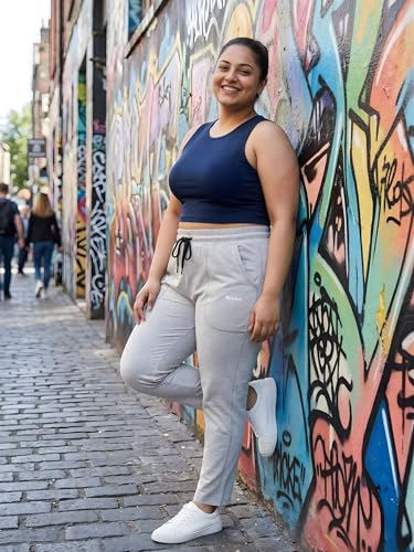 Image of BLINKIN Ankle Length Plus Size Cotton Track Pant for Woman | Ultimate Summer Lowers & Pajama for Women Pack of 2 (combo-plus-86)