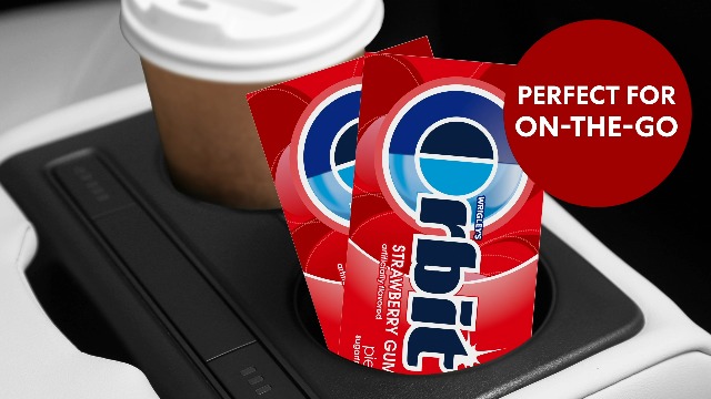 ORBIT Strawberry Sugar Free Chewing Gum Individually Wrapped, Bulk Packs of Gum, 12 Packs, 14-Pieces Each, Total 168 Pieces