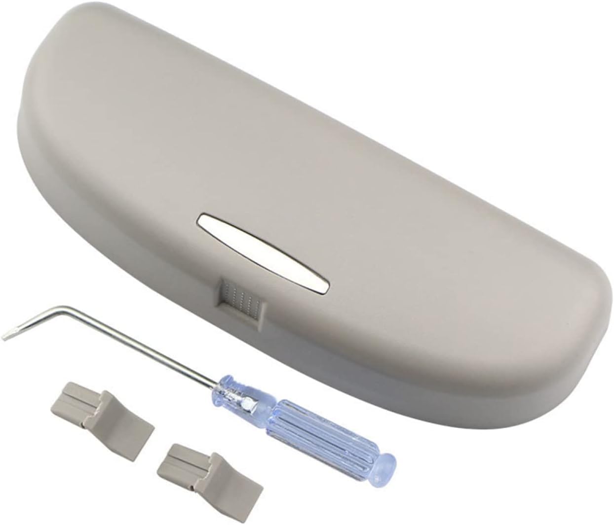 Beige Car Sun Glasses Eyeglasses Sunglasses Storage Holder Case Box Compatible for BMW Compatible for X1 X3 F25 X5 G05 F10 F11 F20 I3 (Beige)