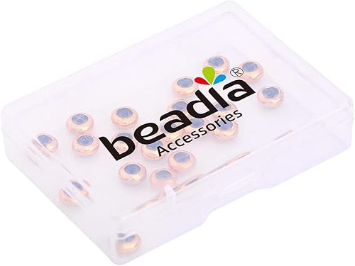 Miniatura 6 de Cuentas de tapón chapadas en oro de 18 quilates de 0.276 x 0.118 in, 20 piezas Rondelle Insertar longitud de silicona ajustar cuentas espaciadoras