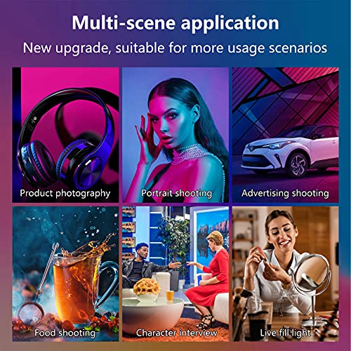 opamoo RGB LED Videoleuchte, LED Videolicht mit Eingebautem Akku, Mini Dimmbare LED Video Licht Flächenlicht 2500K-9000K… – Bild 7