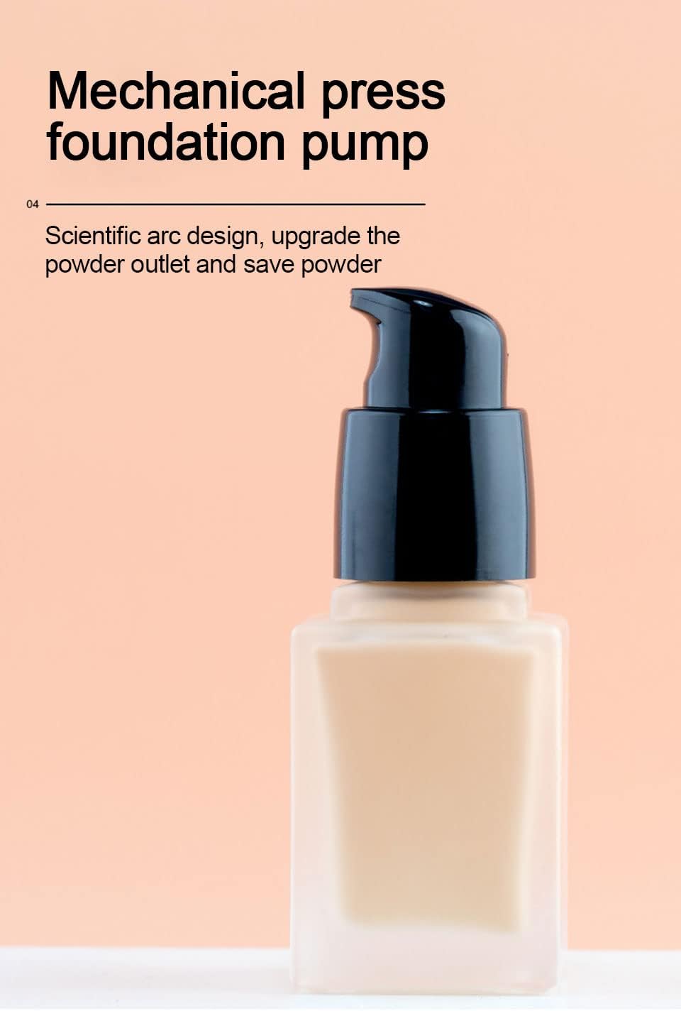2 Pack 30ml/1oz Empty Frosted Glass Foundation Bottle with Black Plastic Pump Head Cosmetic Packaging for Makeup, Lotion, Oil, and More