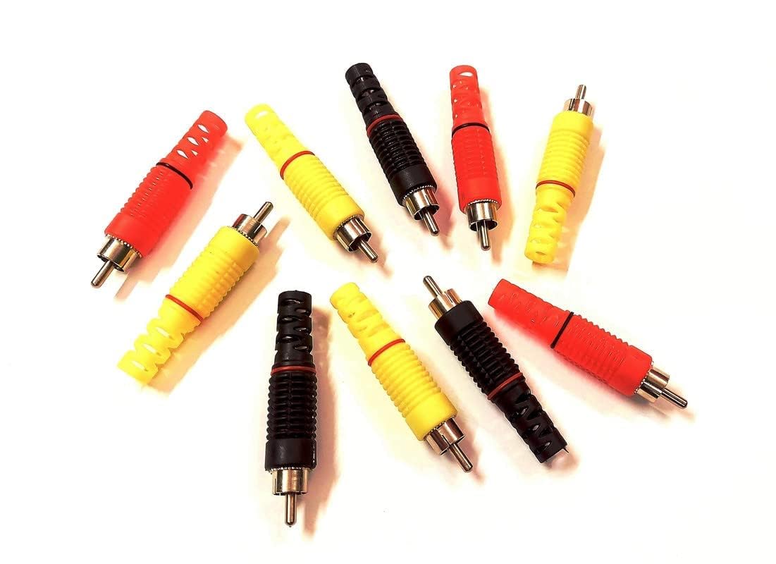 QBM RCA Pin Male Audio RCA Pin Male Connector RCA Connectors for Speakers,Amplifier RCA Pin,Multi-colored (Pack of 10 pcs) (B0D9YJT2F9) Amazon Price History, Amazon Price Tracker
