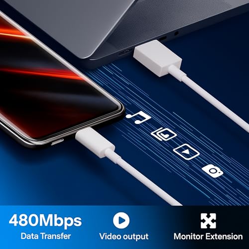 Image of Hoerrye 80W SuperVooc /Dart USB to Type C Fast Charging Cable for Realme 12 /11 Pro Plus /11 Pro /Narzo 60 Pro /60 /10 Pro Plus /10 Pro /9 Pro /Narzo 50 Pro /50 /9 PRO /Gt 6 & Other 80 watt Type-C Devices, White
