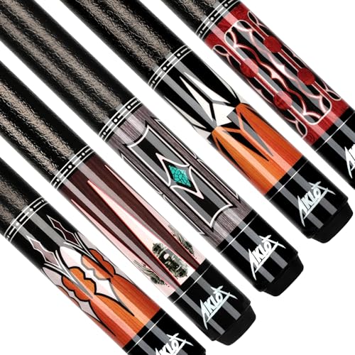 AKLOT Pool Cues 5-Pack 58 Maple Pool Cue Stick Pool Sticks for Adults - Perfect for Home Game Rooms Bars & Billiard Halls Pool Que 18 19 20 21 oz Pool Cue Set