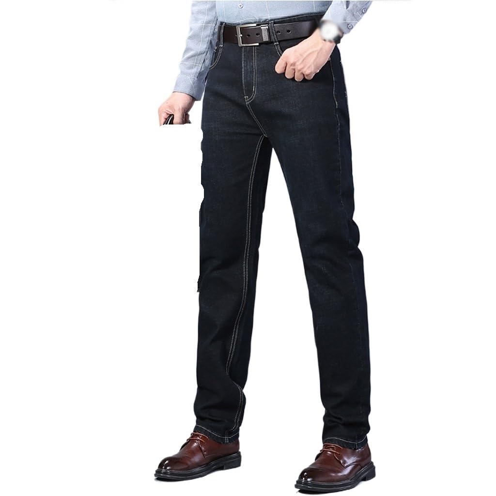 JSEIAJB Straight Fit Jeans Youth Mid Rise Mens Long Pants 39