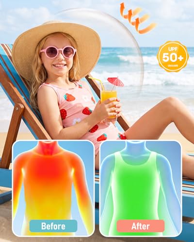 Image of Century Star Girls Tankini Swimsuit UPF 50+ Racerback Bathing Suit for Teen Girls 2 Piece Swimsuit Summer Beach Swimwear