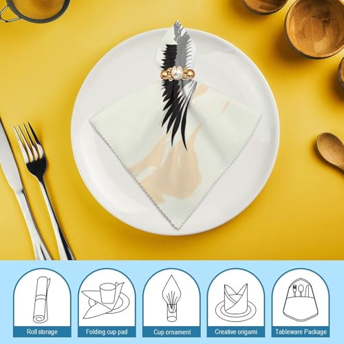 Servilletas de tela cuadradas con patrón floral, pack de 2 miniatura 7
