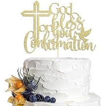 God Bless On You Confirmation Cake Topper, Baby Shower, Bridal Shower,God Bless/First Communion Dinner Party Cake Topper Decorations god-2
