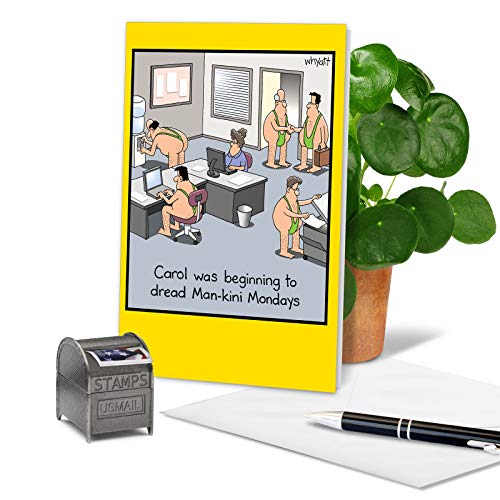 Nobleworks Hilarious Birthday Greeting Card With 5 X 7 Inch Envelope (1 Card) Bday Man-Kini Birthday Joke Paper Card 8286Z #TOP2