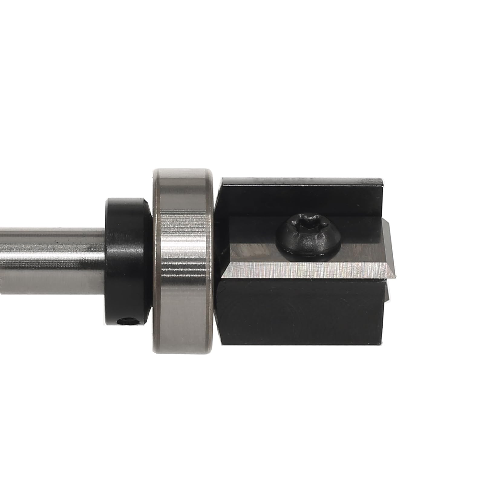 Fraise à affleurer à plaques réversibles - Tige de 8 mm - Lame en métal dur interchangeable sur 4 côtés - Fraise à affleurer avec roulement à billes - Fraise à bois pour le travail des bords