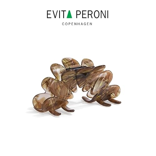 Miniatura 3 de EVITA PERONI Pinzas grandes para el pelo con diseño de flores, pinzas grandes para cabello grueso, lindas horquillas antideslizantes y de sujeción