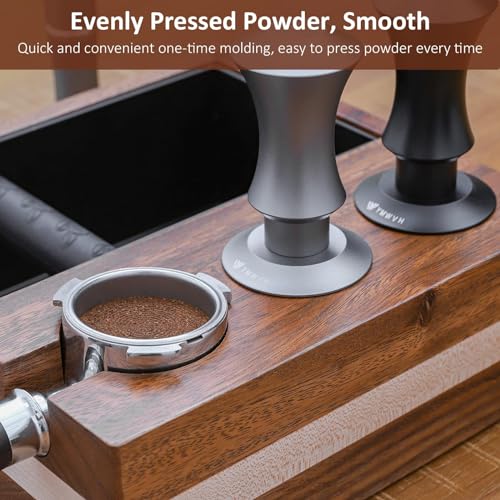 Image of 51mm Espresso Tamper, YMWVH Premium Barista Espresso Coffee Tamper with Spring Loaded Flat Stainless Steel Base, Constant 30lb, Compatible with 51mm Bottomless Portafilter