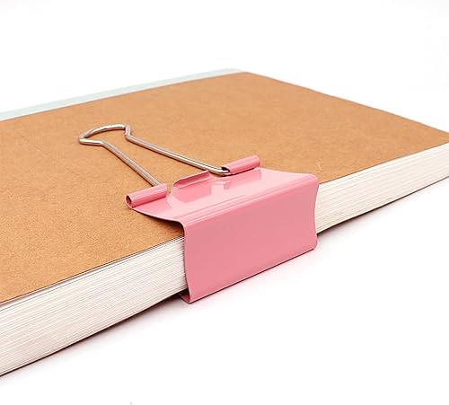 Miniatura 4 de Clips de carpeta extra grandes, 2 pulgadas2.008 in, abrazaderas de papel grandes para suministros de oficina y escuela (rosa)