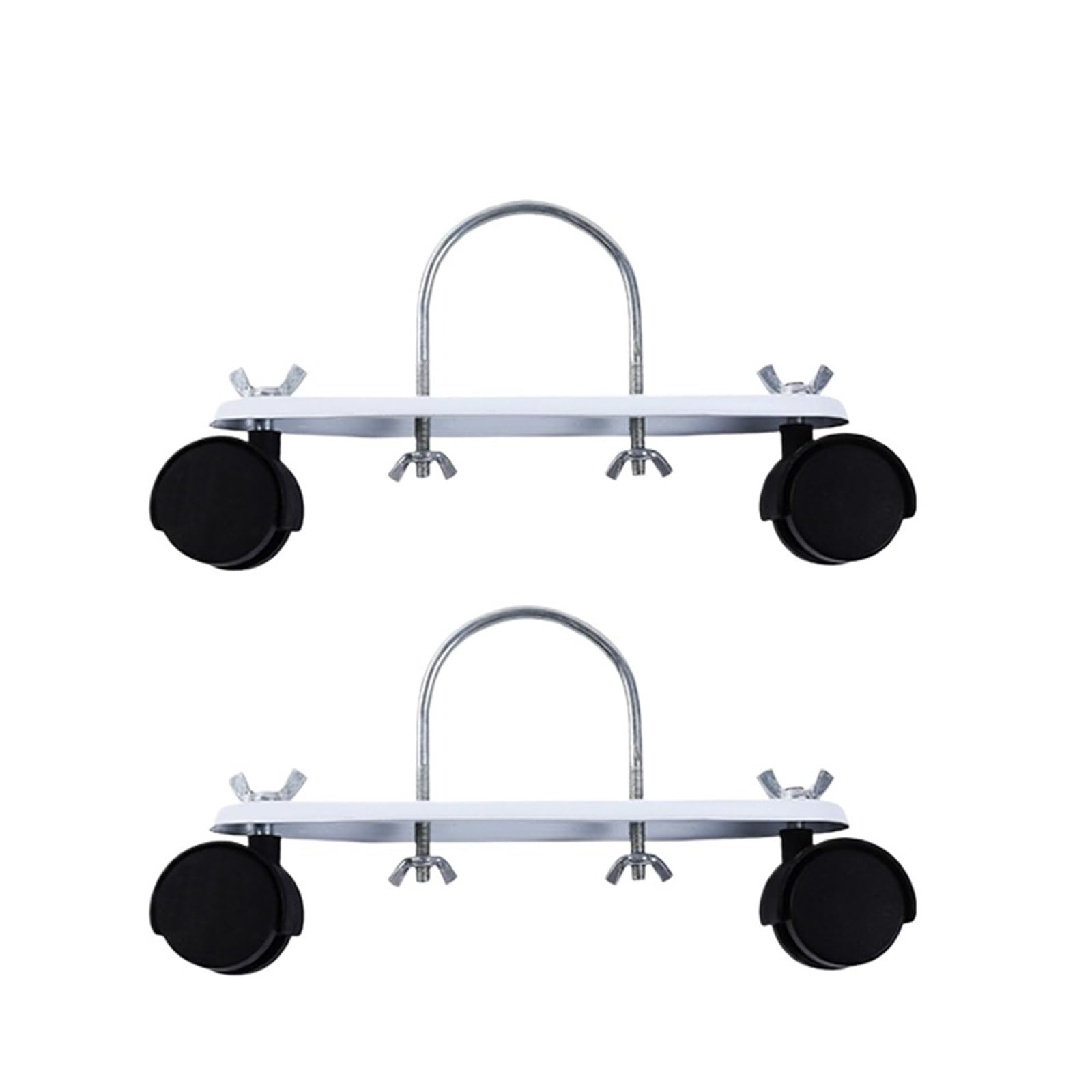 SUBLXPoten Radiator Bracket 2x Electric Heater Pulley Bracket With Rotating Wheels And Carbon Steel Frame Supporting Multiple Radiator Models(Black)