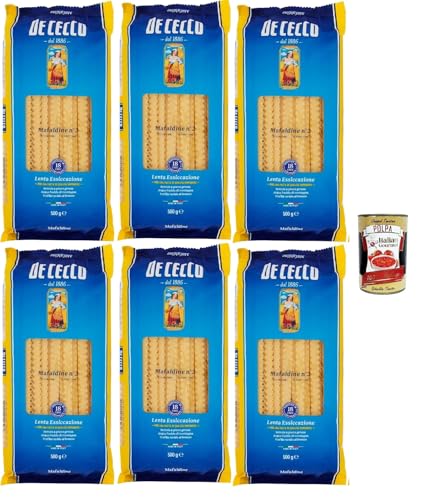 Pâtes De Cecco Mafaldine n°2 blé dur 6x500g avec pulpe de tomate italienne